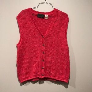 Vintage Northern Reflections Quilt Style Knit Sweater Vest